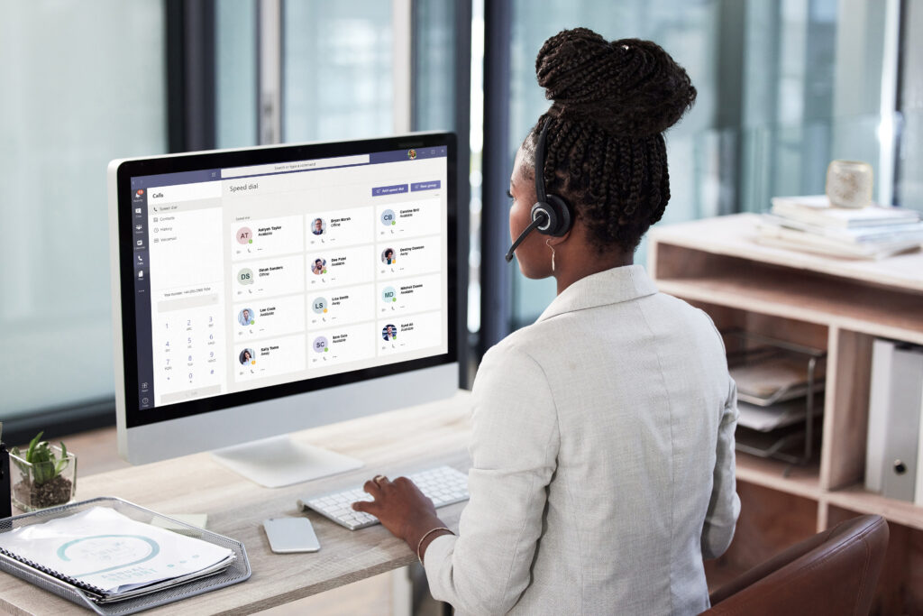 Woman in office for consulting